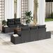 vidaXL Banc de jardin 6 pièces Polywood noir