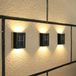 Lampes solaires Lampes d'extérieur, set de 4, LED, lumière vers le haut et vers le bas, IP65, lumière blanc chaud