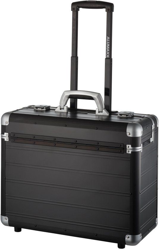 Alumaxx Pilotenkoffer Discovery - Aluminium - Mat Zwart - 15.6 inch - JU-45166
