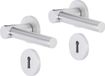 Impresso Dover Poignée de porte - Pour intérieur - Rond avec rosace à clé ronde - Aluminium - 2 pièces