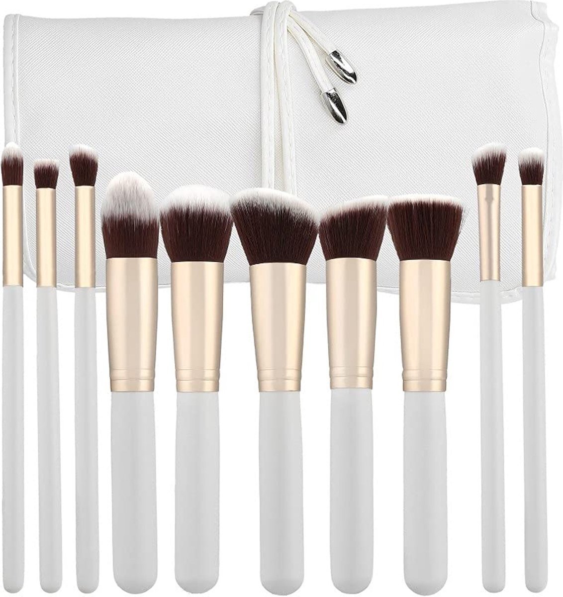 Tools For Beauty Make-Up Brush Set 10 Pieces - White