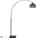 QAZQA arc - Lampe sur pied moderne | Lampadaire | Lampadaire avec abat-jour - 1 lumière - H 170 cm - Noir - Salon | Chambre