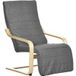 Fauteuil Relax Gris En Bois Massif Avec Repose-pieds Amovible Et Réglable – Confort Premium 94 x 66,5 x 100 cm