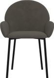 vidaXL Eetkamerstoelen 2 st fluweel donkergrijs