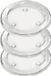 Trend Candles Ronde kaarsenhouder/kaars onderzetter - 3x - glas - 14 cm