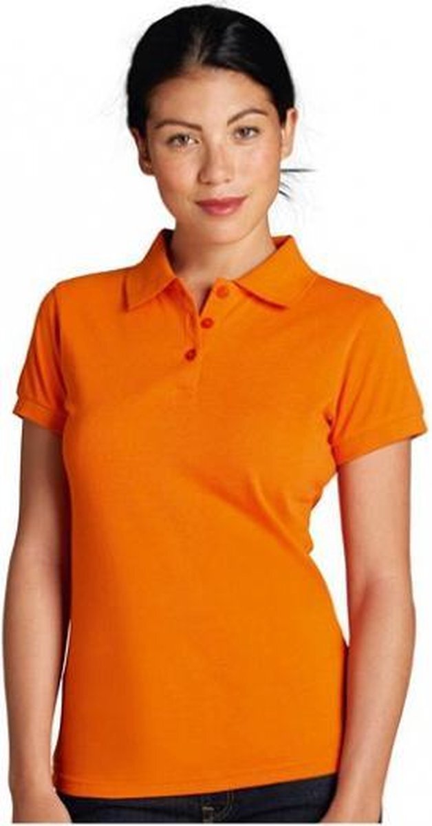 Lemon & Soda Oranje dames poloshirts M