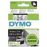 DYMO D1 Label Tape - 9mm x 7m - Black on White