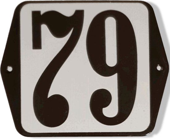 Warentuin mix Warentuin Huisnummer standaard nummer 79 - Wit