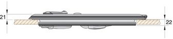 Vetus Altus-luik Transparant 507 x 507 mm