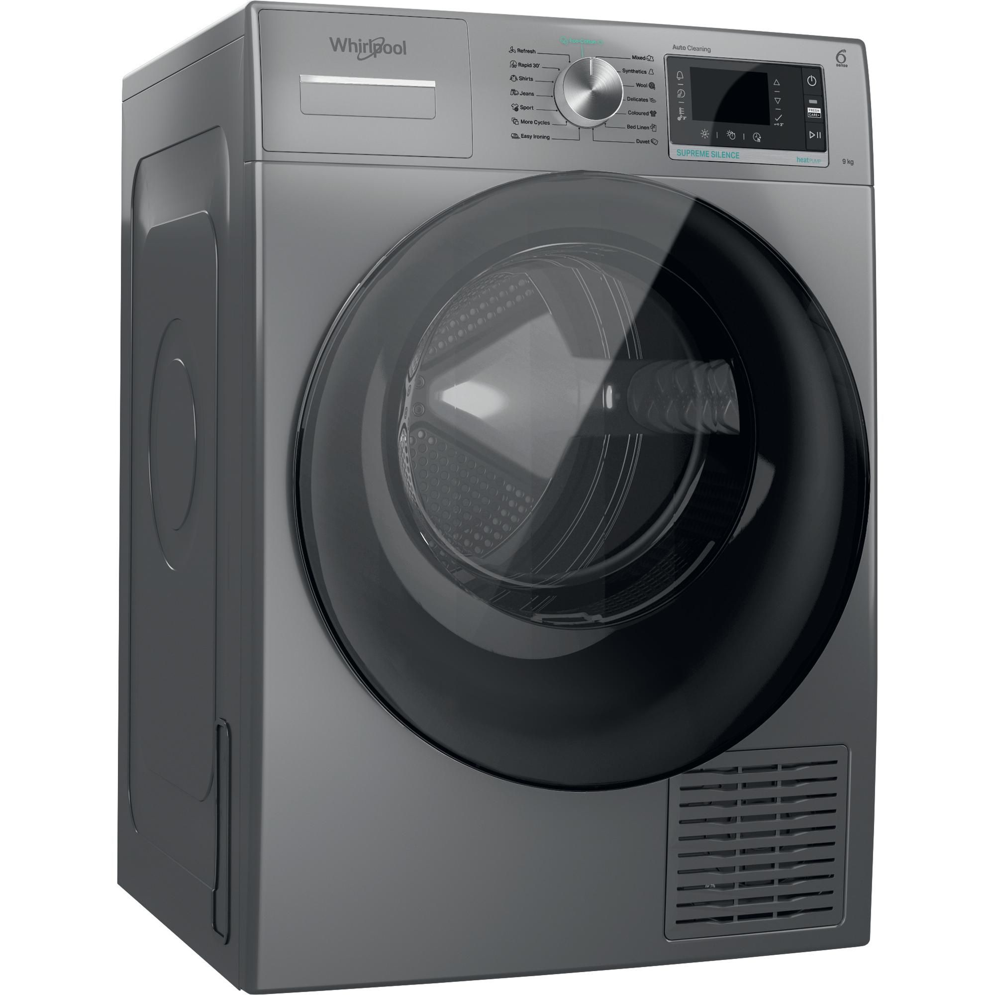 Whirlpool W7 D93SB EE Warmtepompdroger | 9 kg | Zilver