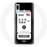 Maniacase Etui voor Samsung Galaxy A20 Air ticket New York