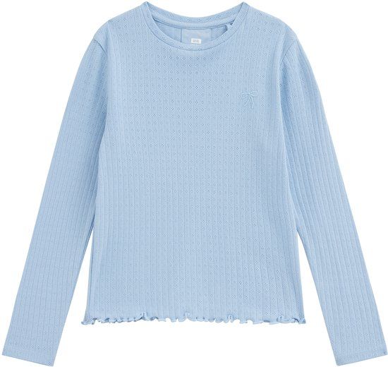WE Fashion Meisjes ajour T-shirt met embroidery