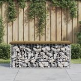 Prolenta Maison Exclusive - Tuinbank van gabionen, 103x44x42 cm, van geïmpregneerd grenenhout