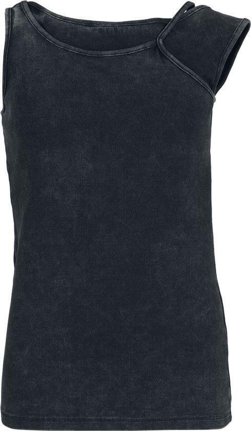 R.E.D. by EMP R.E.D. Rock-Engineered Design Zwarte mouwloze top met asymmetrische halslijn - Dames - M