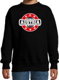 Bellatio Decorations Have fear Austria is here sweater met sterren embleem in de kleuren van de Oostenrijkse vlag - zwart - kids - Oostenrijk supporter / Oostenrijks elftal fan trui / EK / WK / kleding 122/128