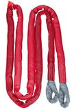 Kerbl 37707 sleeplus 10 m, 35t scheurvastheid, rood | sleepriem, polyester, met waarschuwingsvlaggen en praktische transporttas, voor tractor, zware lasten, pechhulp