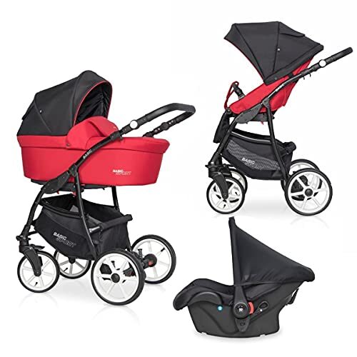 SaintBaby Kinderwagen babyzitje 3-in-1 en Isofix 4-in-1 optioneel Basic Sport by Red 06 2in1 zonder babyzitje