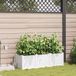 Maison Exclusive - Set de 3 bacs à plantes pour jardin, blanc, 120 x 40 x 37,5 cm, en PP (polypropylène)