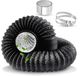 PromoHome® Afvoerslang 125 mm - 4,2 meter - Flexibele slang van PVC en aluminium, met 2 klemmen en tape - geschikt voor wasdrogers