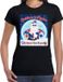 Bellatio Decorations Fout Friesland Kerst t-shirt / shirt - Christmas in Fryslan we know how to party - zwart voor dames - kerstkleding / kerst outfit S