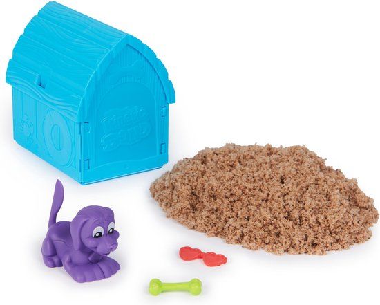 Kinetic Sand Hondenhokje met 170 g origineel kinetisch strandzand, hondje en accessoires