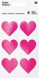 Merkloos / Sans marque Rico Design Hobby stickers - 48 stuks - 40 mm - Hartjes - Roze
