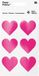 Merkloos / Sans marque Rico Design Hobby stickers - 48 stuks - 40 mm - Hartjes - Roze
