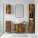 Maison Exclusive - Ensemble de meubles de salle de bain exclusif, 4 pièces, modèle DELFT, finition chêne fumé