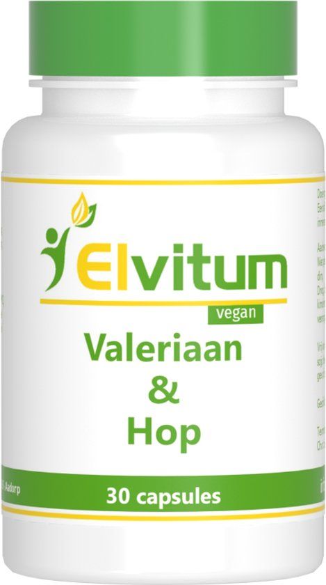 Elvitum Valeriaan en hop extract 30 Capsules