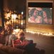 Écran de projection 80 pouces 16:9 4K HD pour TV et home cinéma, fixation murale ou plafond, 187 x 8 x 150 cm