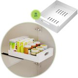 XIVADA Keukenkast organizer - Schuiflade - Aluminium - 35 cm - Wit