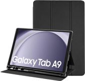 Samsung Galaxy Tab A9 Hoes Luxe Tri-Fold Book Case Kunstleer Zwart