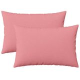 vidaXL - Kussensloop - 2 st - HEERLEN - Roze - 50 x 70 cm - Stof