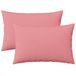 vidaXL - Kussensloop - 2 st - HEERLEN - Roze - 50 x 70 cm - Stof