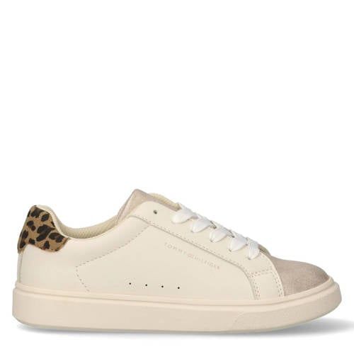 Tommy Hilfiger Imitatieleren Sneakers Met Panterprint - Beige