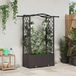 VidaXL Verhoogd bed met trellis en dak bruin 125 x 40 x 138 cm pp