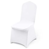 VEVOR Witte stoelhoezen, afneembare wasbare beschermende hoezen voor bruiloft, vakantie, banket, feest, feest, dineren (50 stuks)