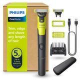Philips QP4530/30 OneBlade gezichts- en lichaamstrimmer, 360 graden, met connectiviteitsfunctie, 60 minuten batterijduur, inclusief reisetui