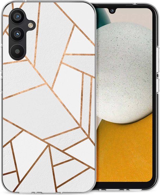 iMoshion Hoesje Siliconen Samsung Galaxy A34 (5G) - Wit / White Graphic