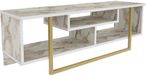 Hanah Asir - tv-kast - televisiemeubel - wit/goud – 120 x 40,2 x 35,2 cm