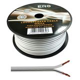Luidsprekerkabel 2x2,50mm2-100m - wit - CCA - audiokabel - luidsprekerkabel