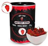 Hot Chip Ghost Pepper Gedroogde Pepers - Bhut Jolokia – Hele Hete Chilipepers – 1 Miljoen Scoville - 10 gram