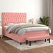Maison Exclusive - Lit boxspring avec matelas, rose, 140x200 cm, velours