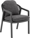 Goossens Tuinstoel Portofino - Antraciet - 56 x 79 x 70 cm