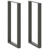 VidaXL Bartafelpoten U-vormig Staal Antraciet 60 x 110-111 cm (2 stuks)