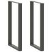 VidaXL Bartafelpoten U-vormig Staal Antraciet 60 x 110-111 cm (2 stuks)
