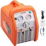 VEVOR Station de Récupération Fluides Frigorigènes Portable 2 Cylindres 1 HP Machine de Récupération de Réfrigérant Liquide ou Vapeur 3,5 kg/min Auto-Nettoyage R32 R22 R134A R401A Climatisation HVAC