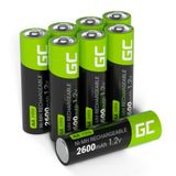 Green Cell 8 stuks AA Ni-MH 2600 mAh 1,2 V voorgeladen batterijen