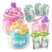Gui Gui Coffret Éclat Fruité avec Slimes Parfumés Craquants et Brillants, 2 Outils Premium, Tampon, Rouleau, Rituel 5 Étapes et Figurine à Collectionner