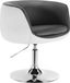 Tabouret de bar industriel, blanc – 1 tabouret de bar – Tabouret de bar avec dossier – Chaise de cuisine – Réglable en hauteur – Similicuir